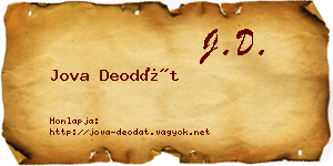 Jova Deodát névjegykártya
